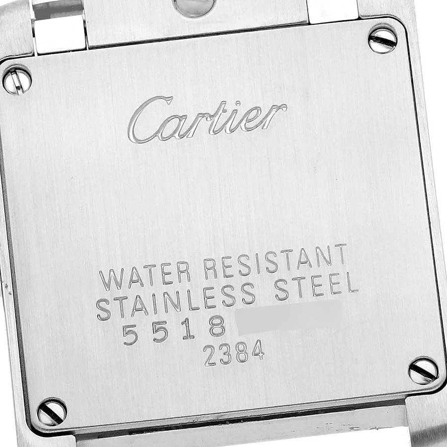 Cartier Tank Francaise Pink Double C Decor Steel Ladies Watch W51031Q3