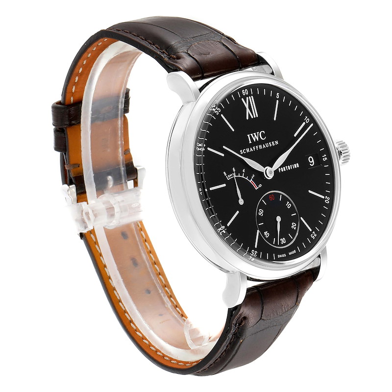 IWC Portofino 8 Days Power Reserve 45mm Black Dial Mens Watch IW510102