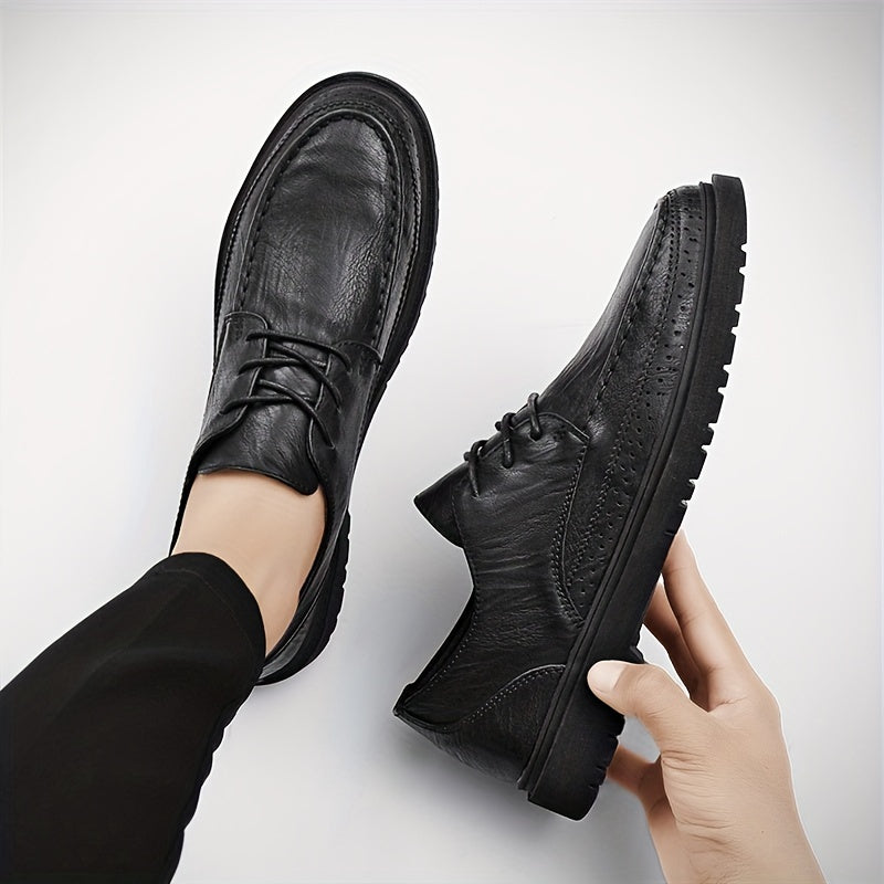 Men’s Classic British Style Casual Faux Shoes