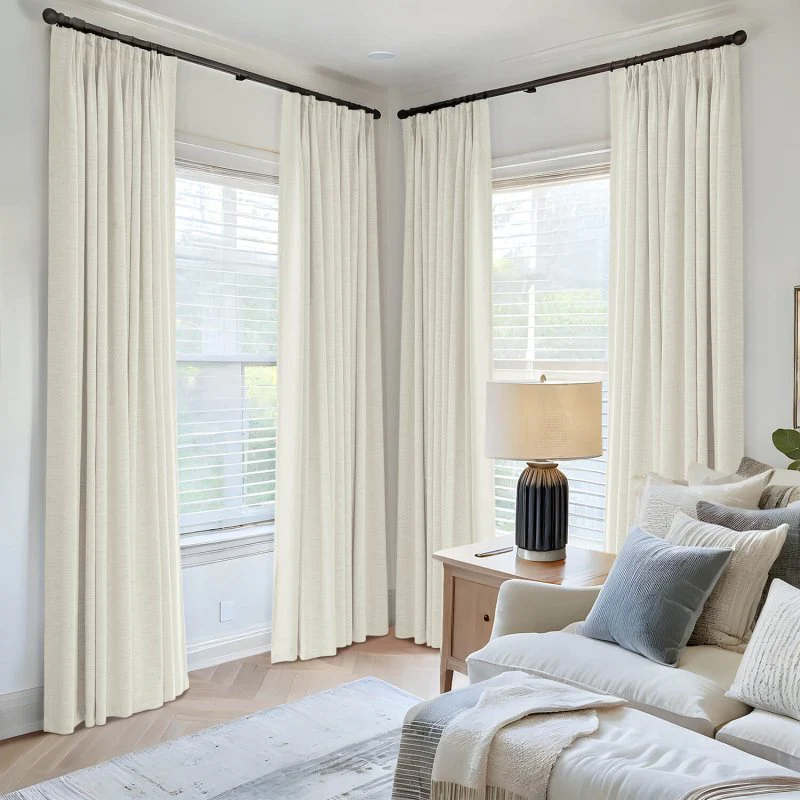 Custom Heavyweight Linen Drape Pleated - 36 Colors