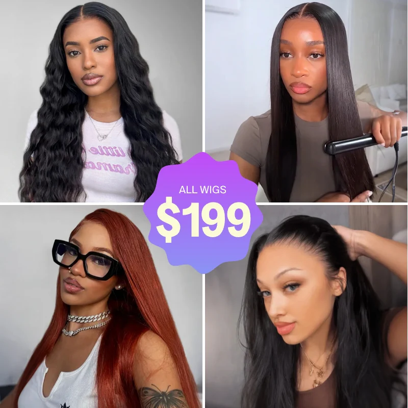 Megalook All Wigs $199 Final Deal 13x6/ 6x5 Lace Wigs Invisible Knots Natural Hairline Wear Go Wigs