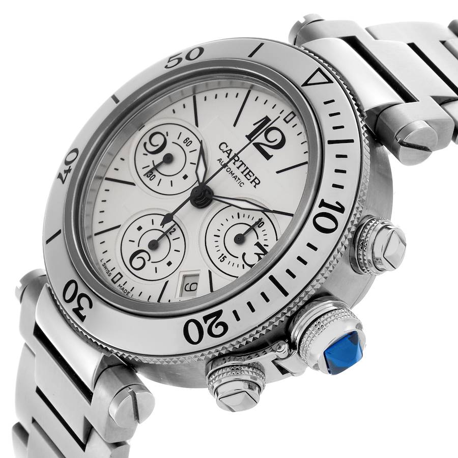 Cartier Pasha Seatimer Chronograph Steel Mens Watch W31089M7