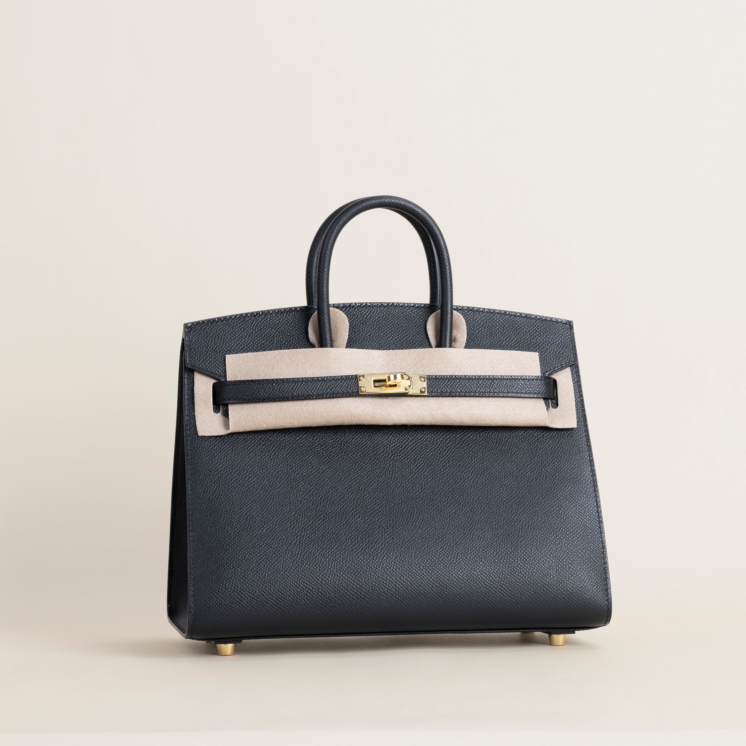 Birkin 25 epsom sellier black GHW