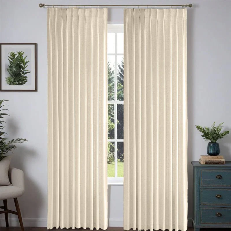 Custom Heavyweight Linen Drape - Pleated
