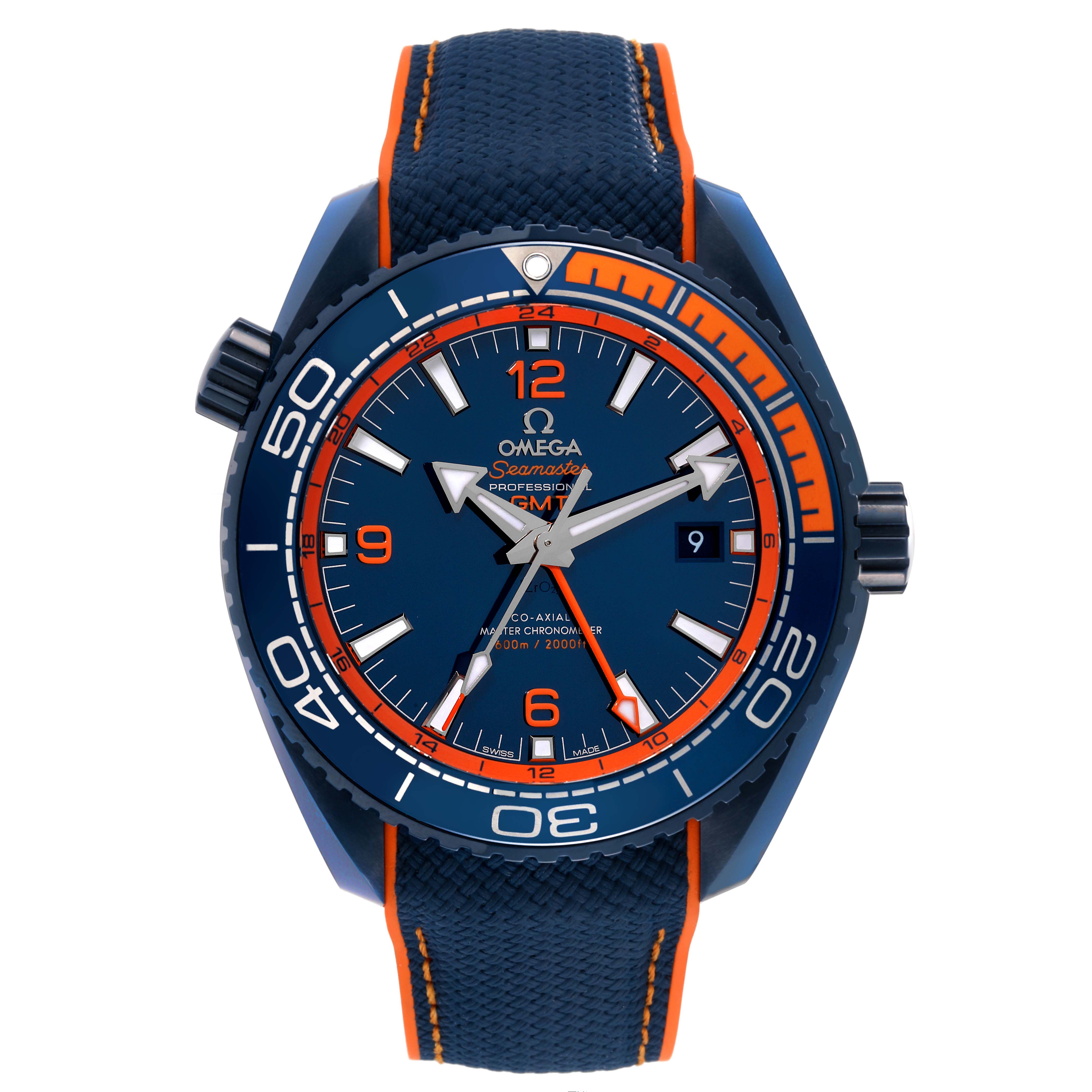 Omega Planet Ocean Big Blue GMT Mens Watch 45.5 MM 215.92.46.22.03.001