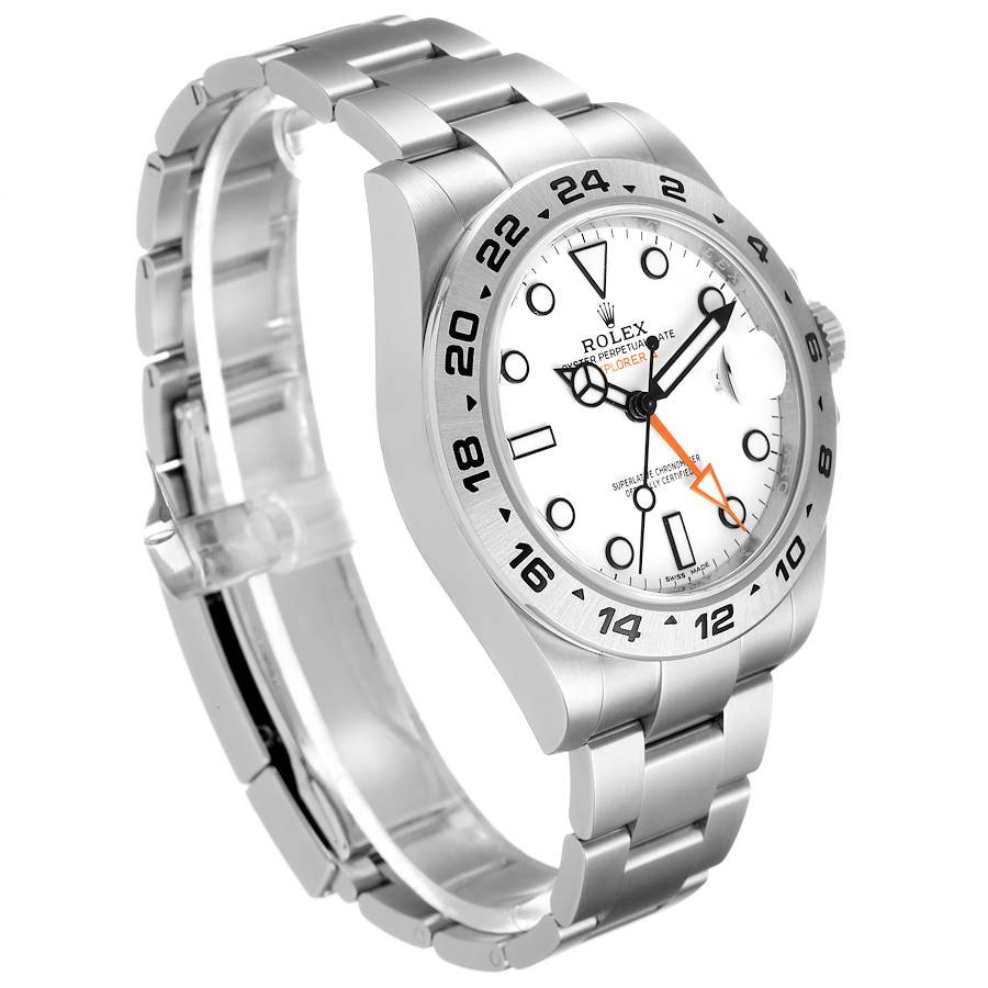 Rolex Explorer II 42 White Dial Orange Hand Mens Watch 216570