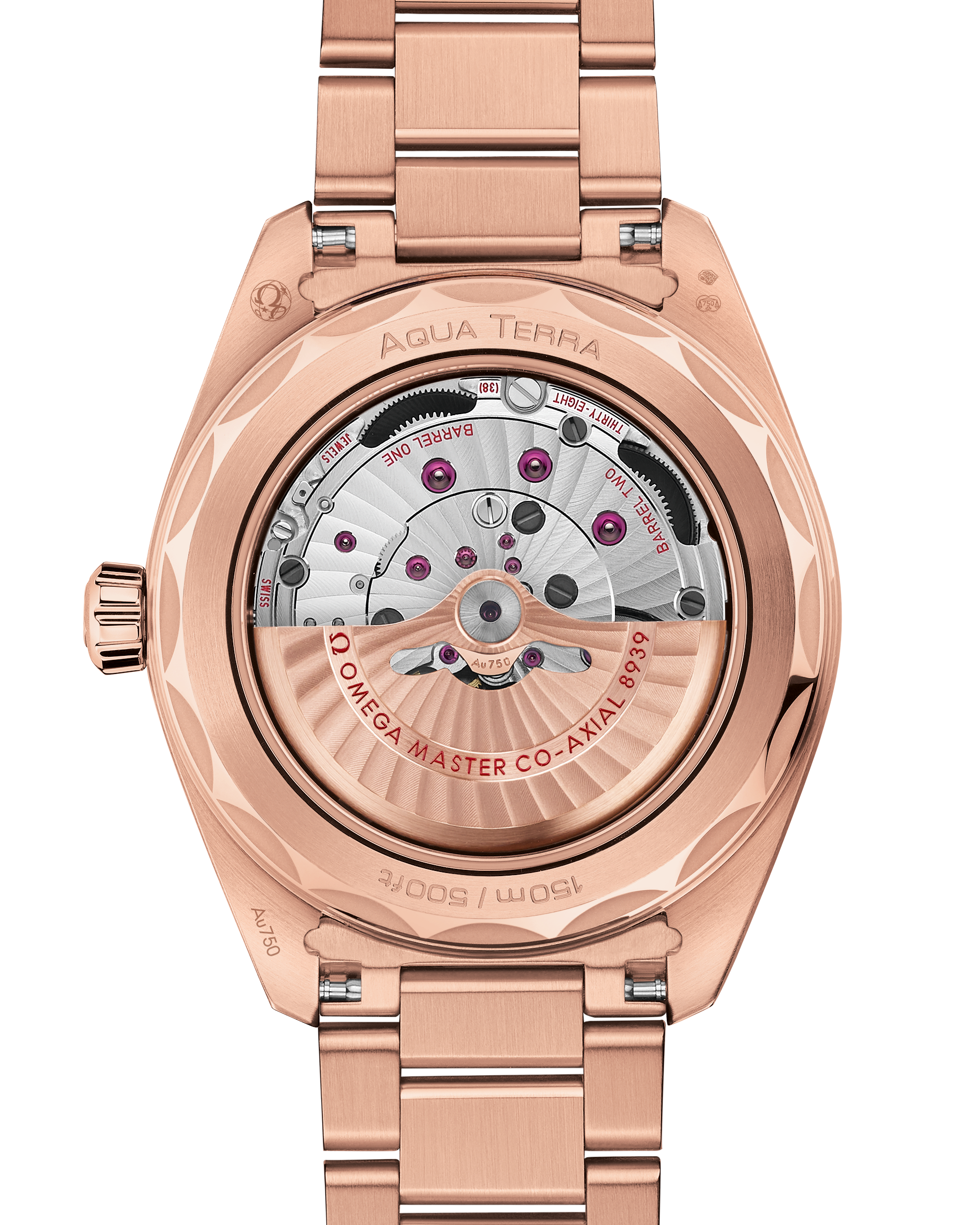 Seahorse Series AQUA TERRA 150M 43 mm, 18k Sedna™ gold case on 18k Sedna™ gold bracelet 220.50.43.22.02.001