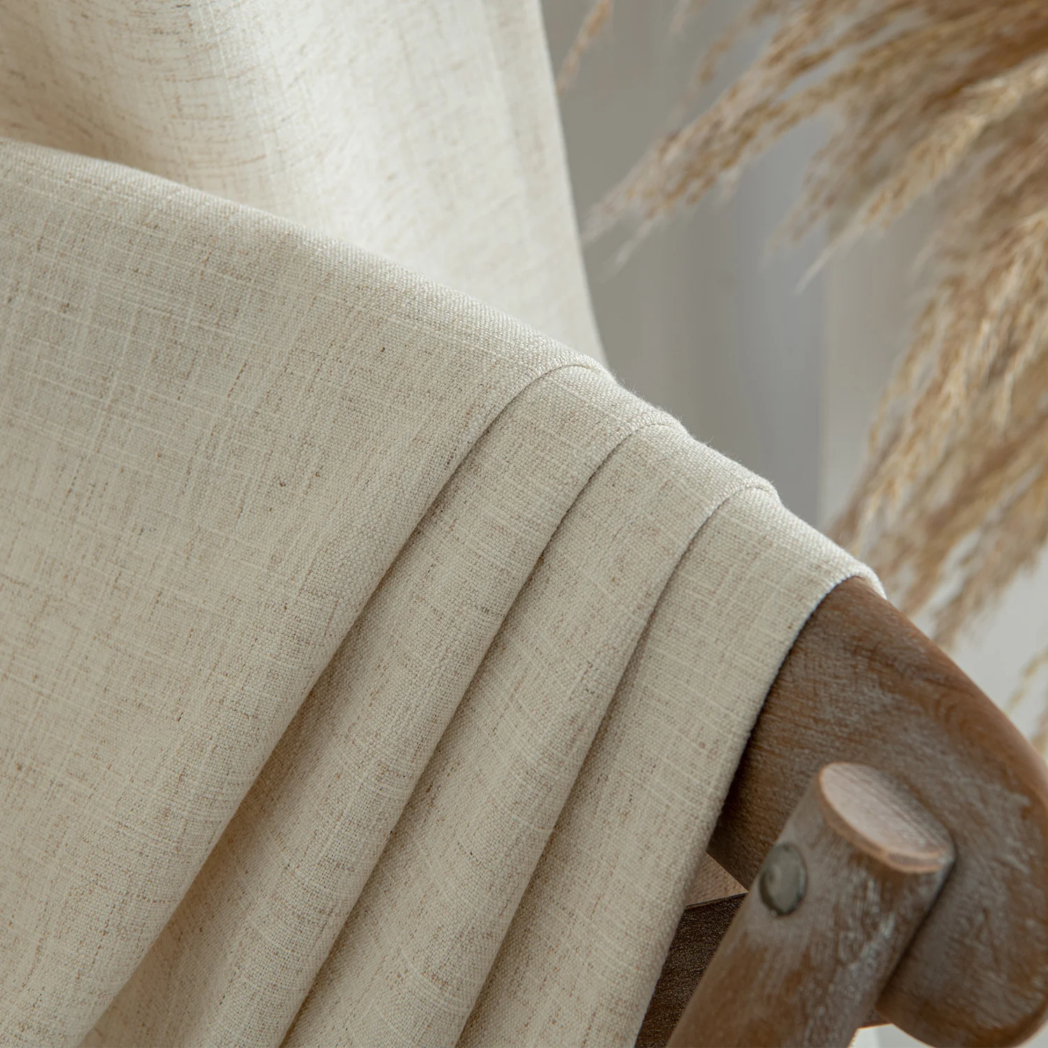 Custom Heavyweight Linen Drape - Beige White