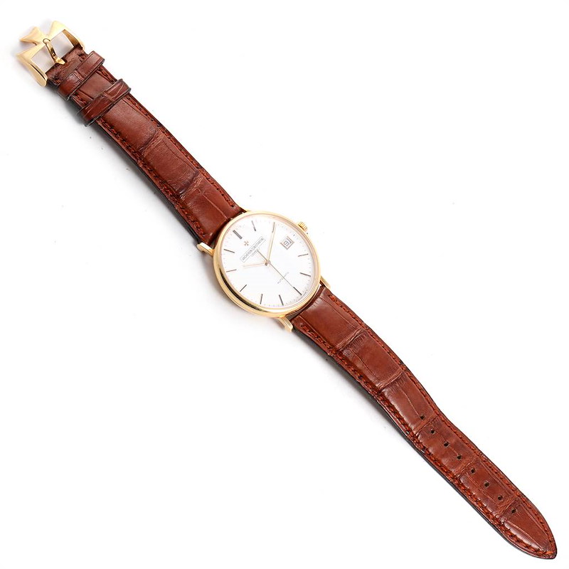 Vacheron Constantin Patrimony Yellow Gold White Dial Mens Watch 42002