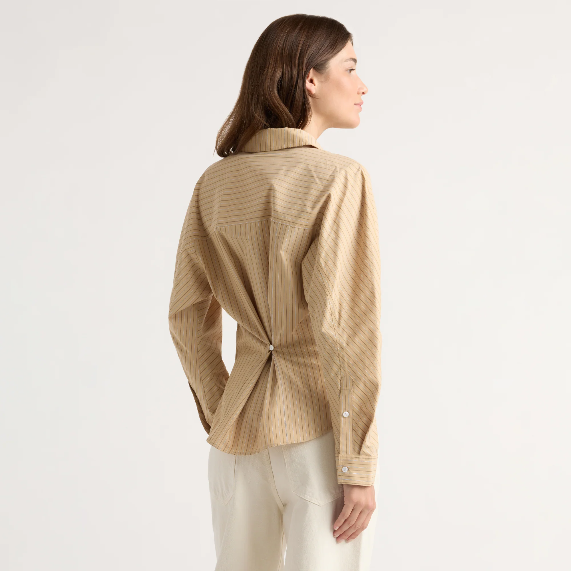 Phoenix Cinch-Waist Back-Button Shirt