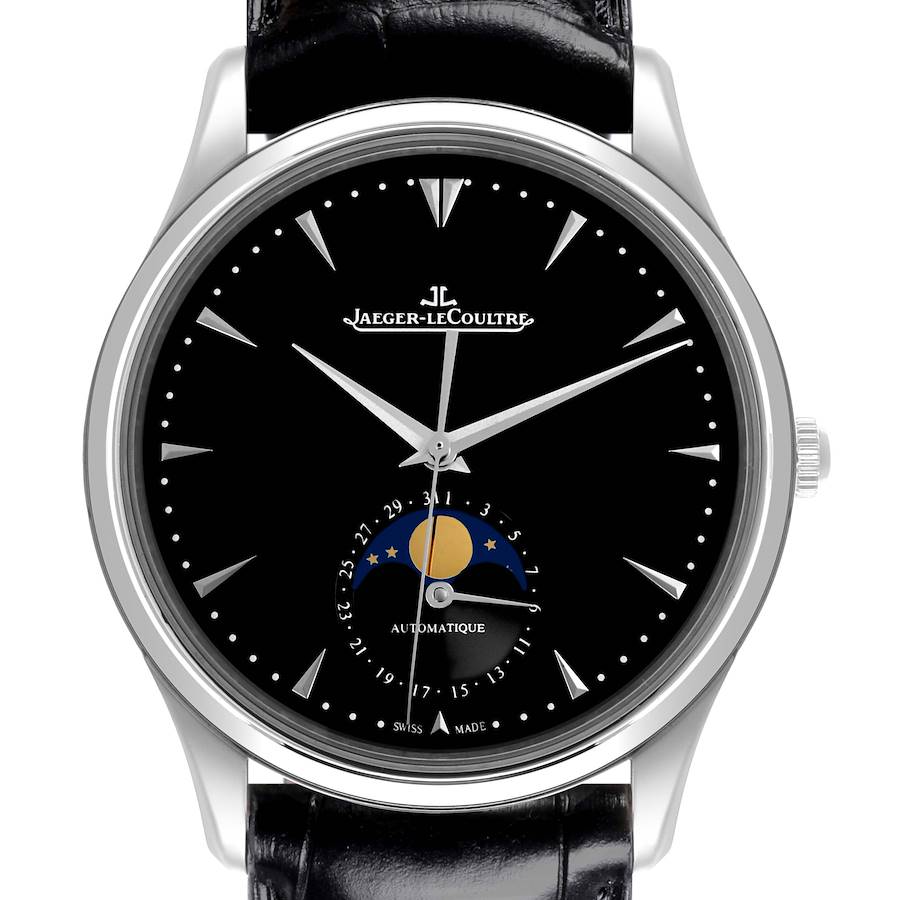 Jaeger LeCoultre Master UltraThin Moonphase Mens Watch 176.8.64.S Q1368470 Card