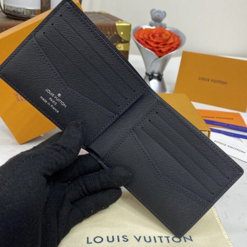Louis Vuitton Slender Wallet Black Grid