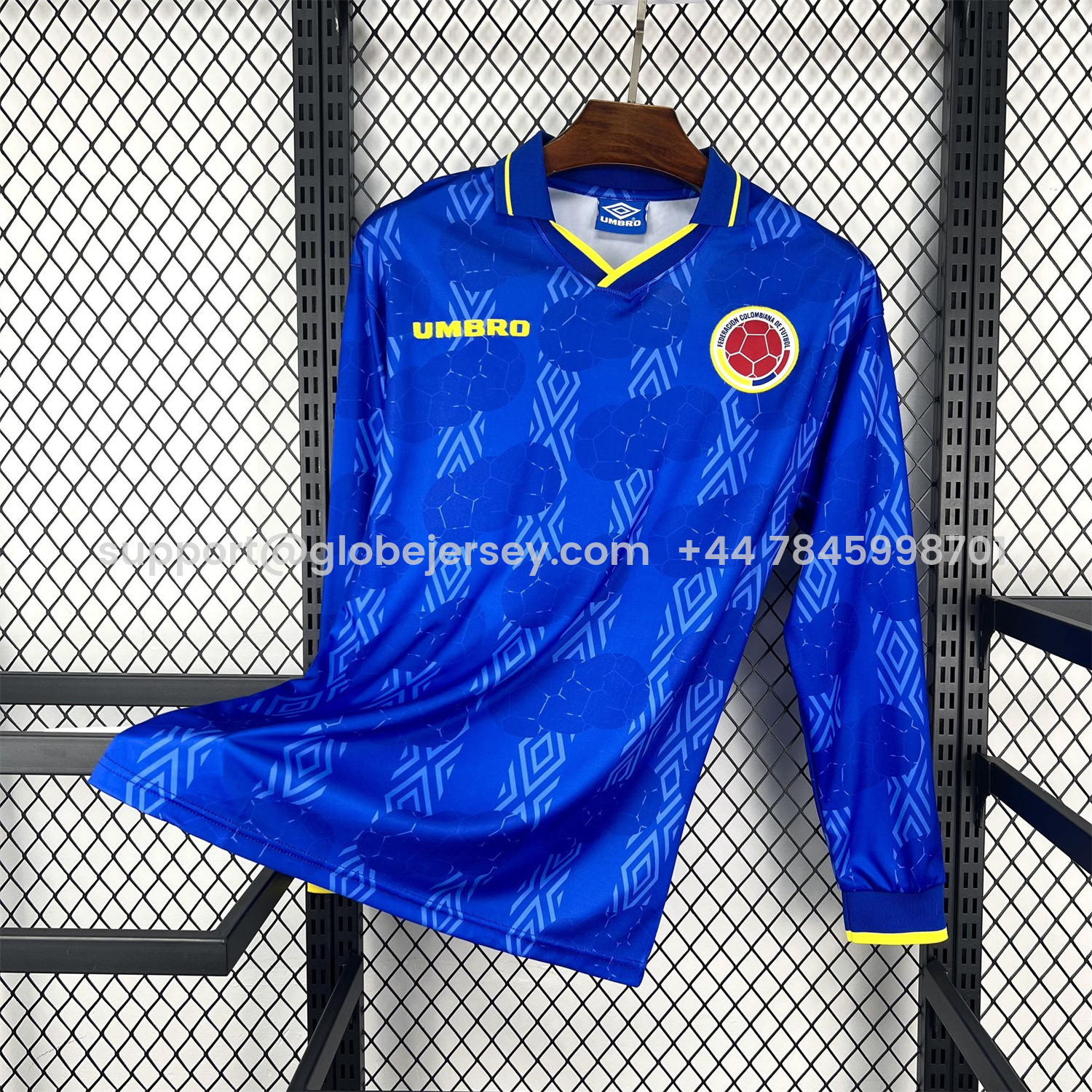 Retro Colombia 1994 Away Long Sleeves Jersey