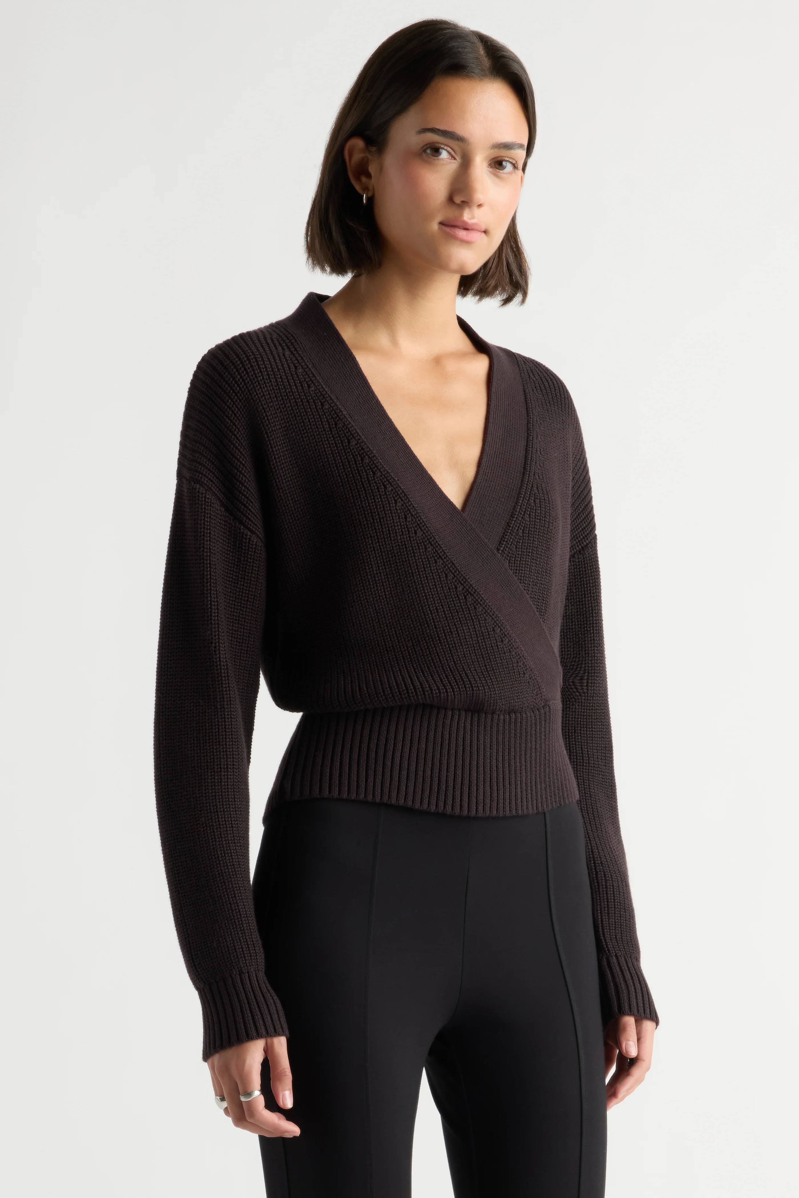 Maren Cropped V-Neck Sweater