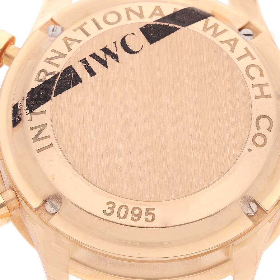IWC Portuguese Chronograph Black Dial Rose Gold Mens Watch IW371415