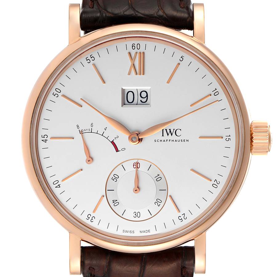 IWC Portofino 8 Days Power Reserve Rose Gold Mens Watch IW516102
