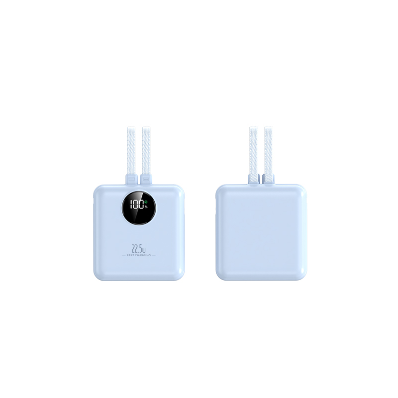 22.5W Fast Charging Power Bank with 2 Data Cables and LED Display