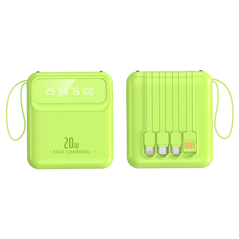 New Compact and Portable Power Bank with Built-in Cable