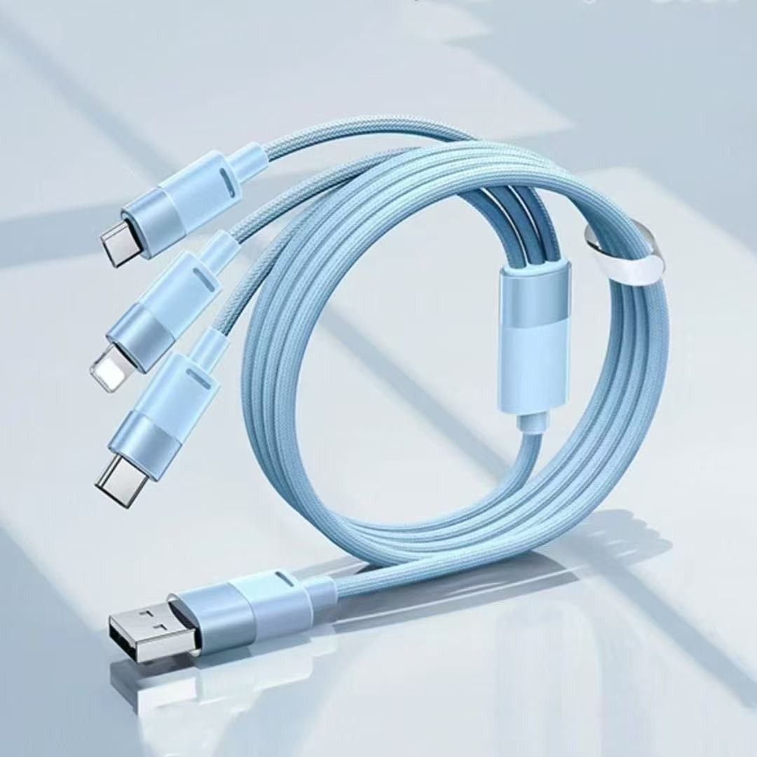 3-in-1 Data Cable with Intelligent Temperature Protection