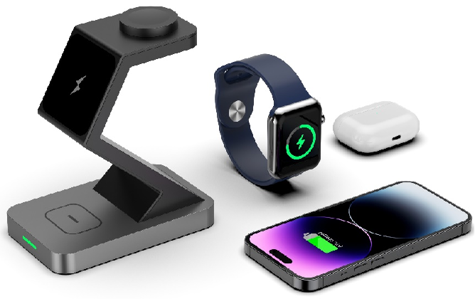 3 in 1 wireless charger tough design