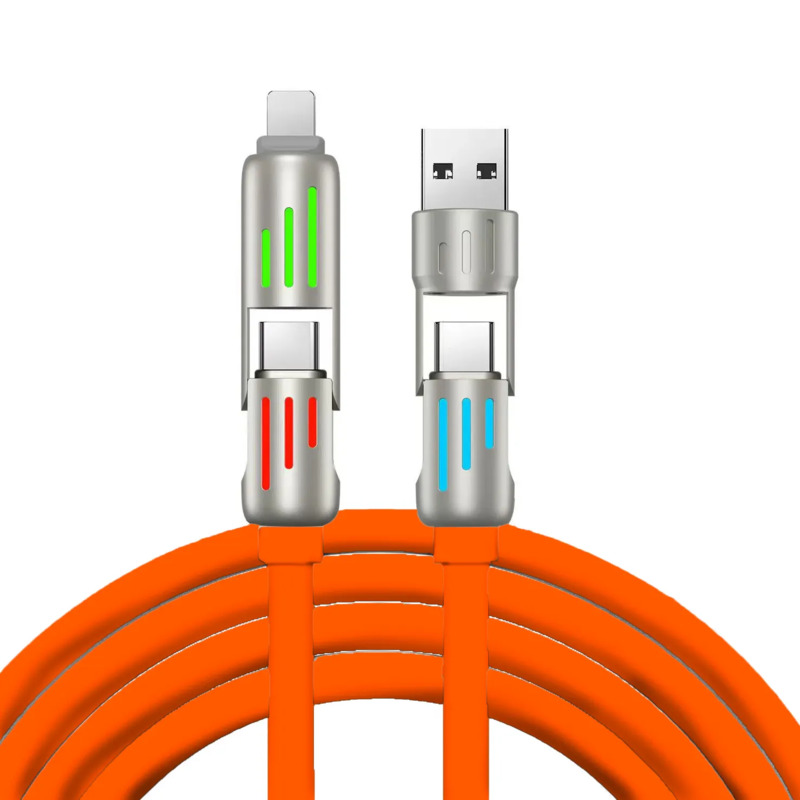 240W 4-in-1 Liquid Silicone Data Cable