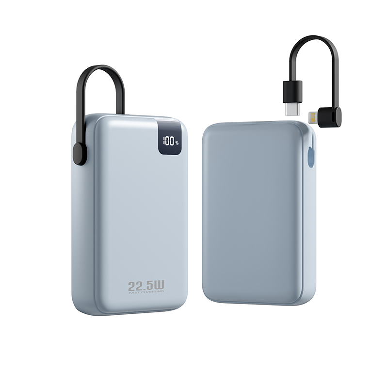 Super Fast Charging with Built-in Cable Power Bank, Large Capacity, Mini and Compact