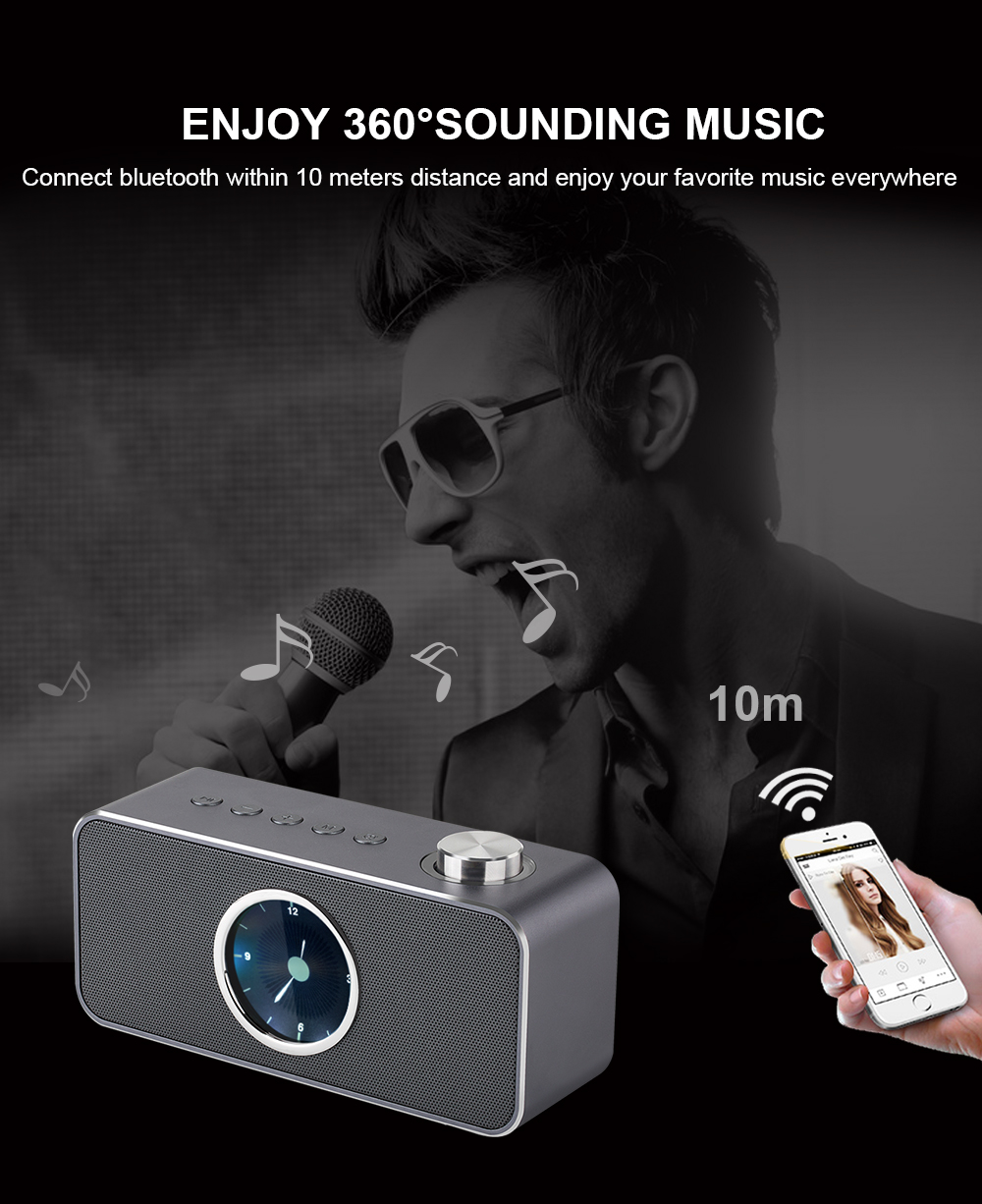 Bluetooth Speaker Alarm Clock