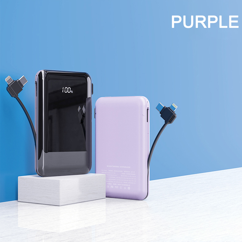 Mini Built-in Cable Fast Charging Power Bank