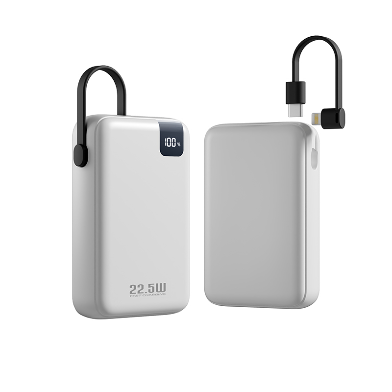 Super Fast Charging with Built-in Cable Power Bank, Large Capacity, Mini and Compact