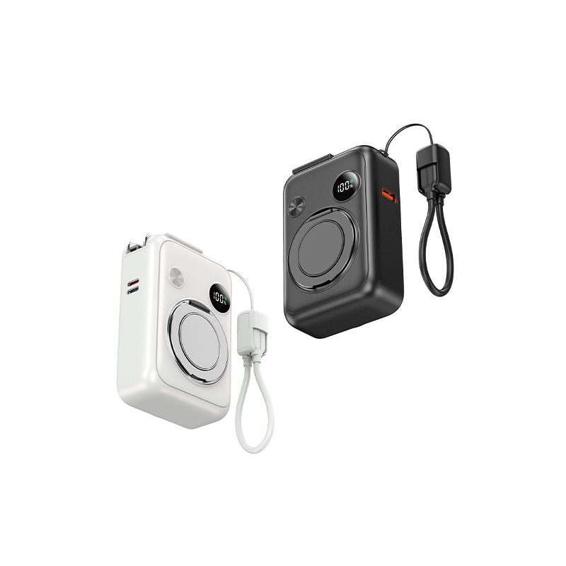 Magnetic Wireless Fast Charging Power Bank with AC Plug