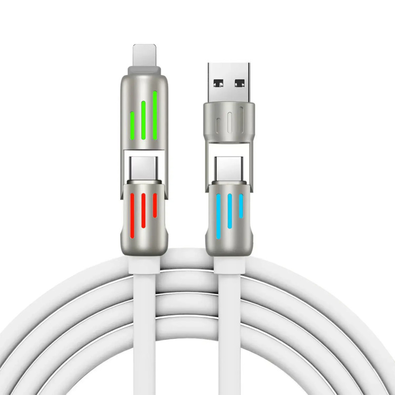 240W 4-in-1 Liquid Silicone Data Cable