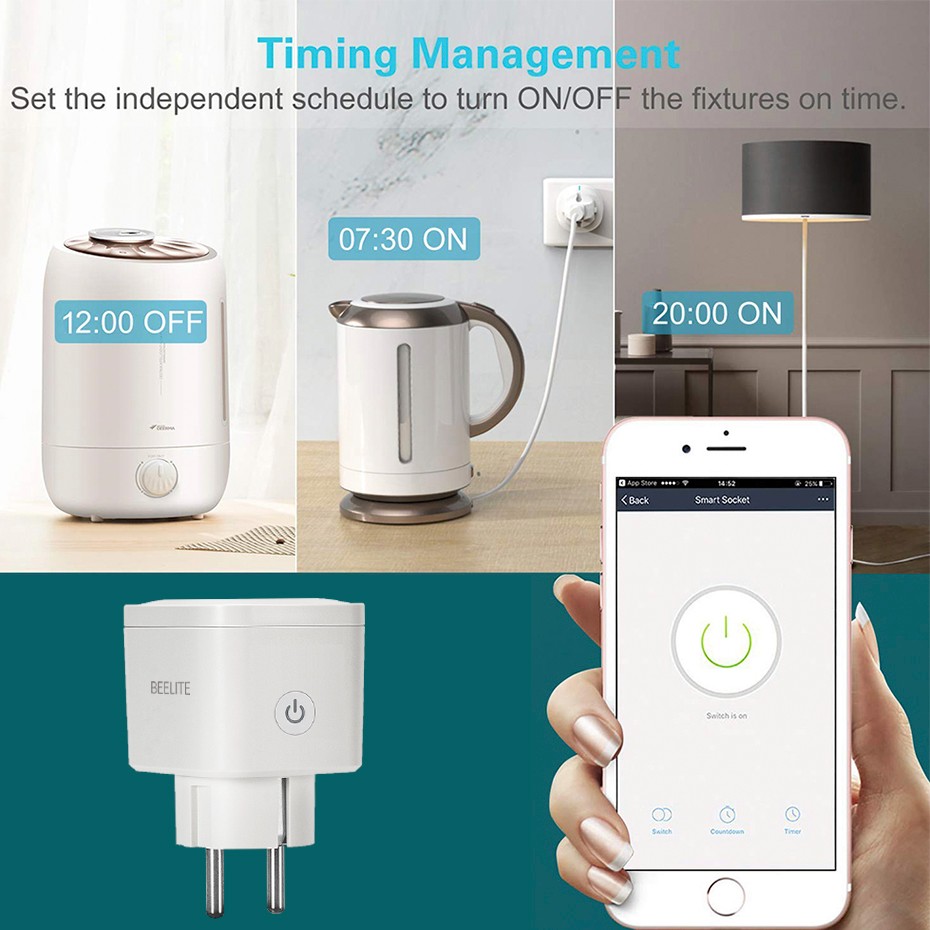Smart home Wifi single plug 16A smart plug remote control