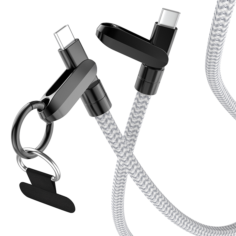 Strap lanyard charging cable