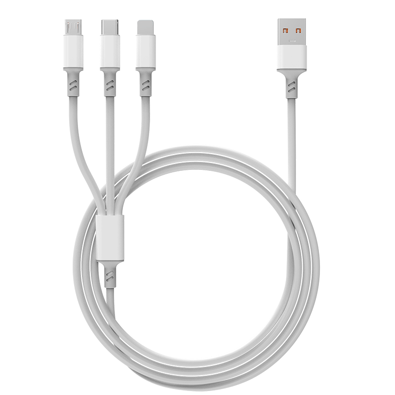 3A Fast-Charging 3-in-1 Data Cable