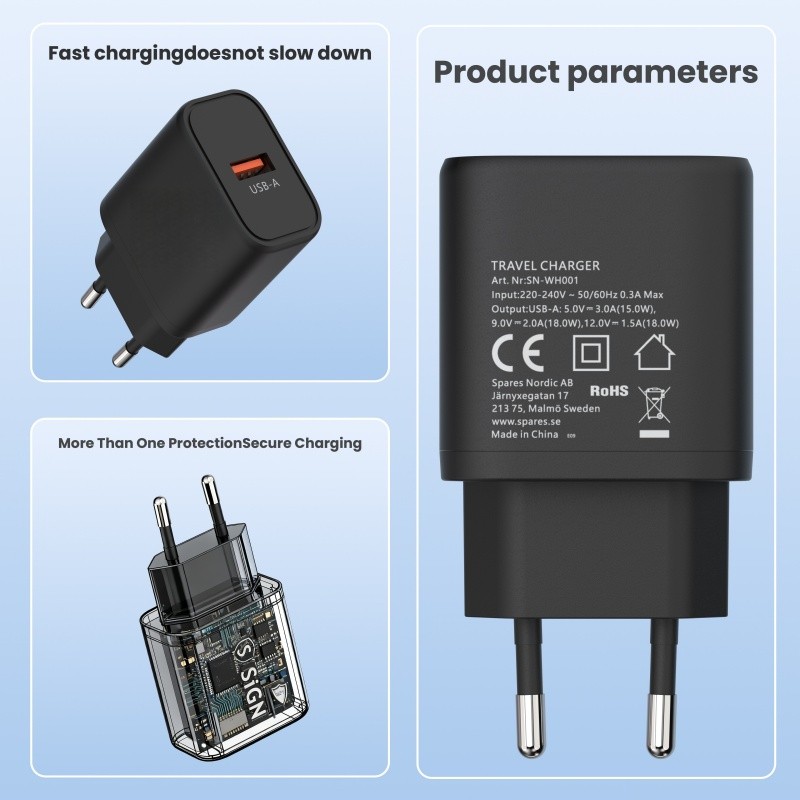 18w Fast charger Wall charger