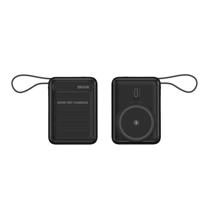Magnetic Power Bank with Built-in Fast-Charging Dual Cables