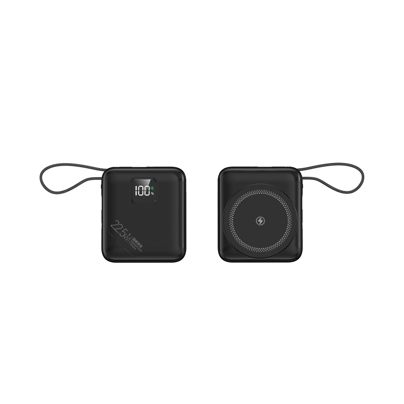 Magnetic Fast-Charging Power Bank with Built-in Cable