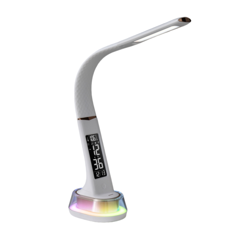 Flexible LED Desk Lamp with Clock