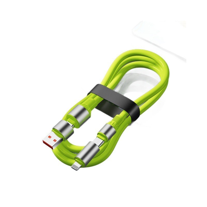 240W 4-in-1 Silicone Super Fast Charging Data Cable