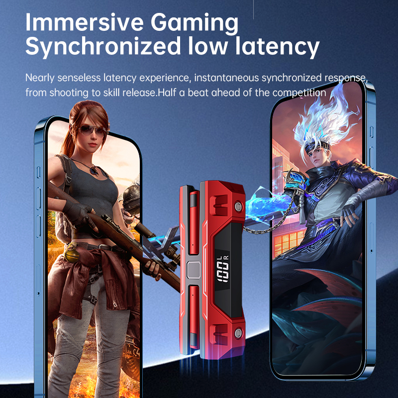 Wireless Mecha Bluetooth Earphones with Metal Strap and Digital Display