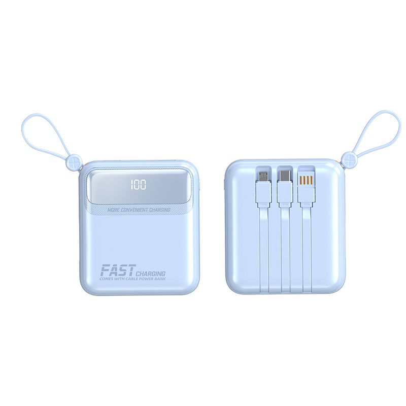 New Gift Power Bank with Built-in Cable, Large Capacity, Mini and Portable