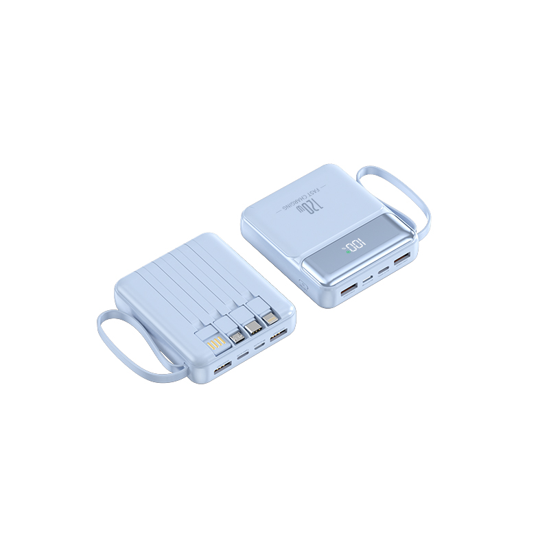 New Portable Super Fast Charging with Built-in Cable Power Bank
