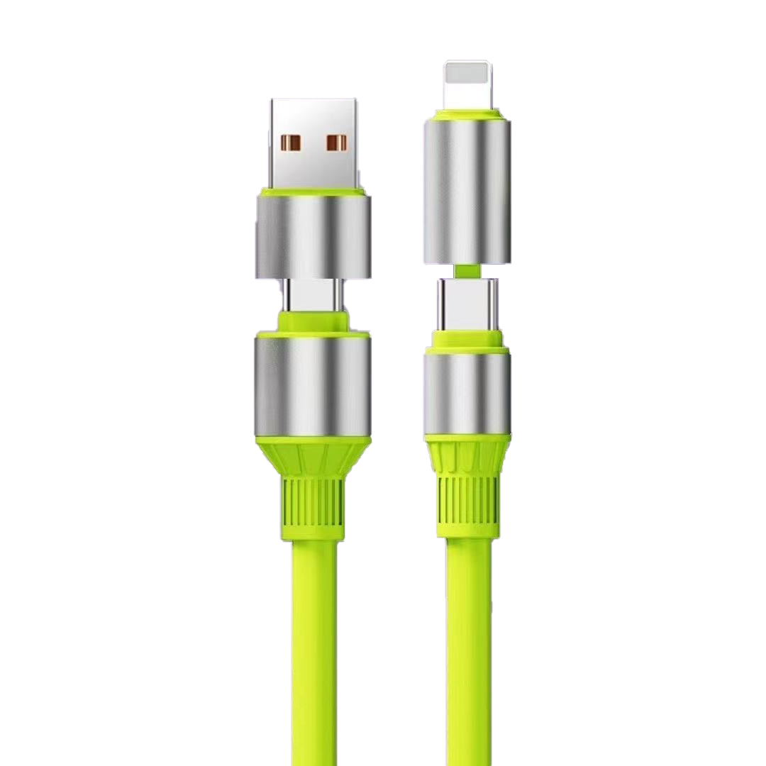 240W 4-in-1 Silicone Super Fast Charging Data Cable