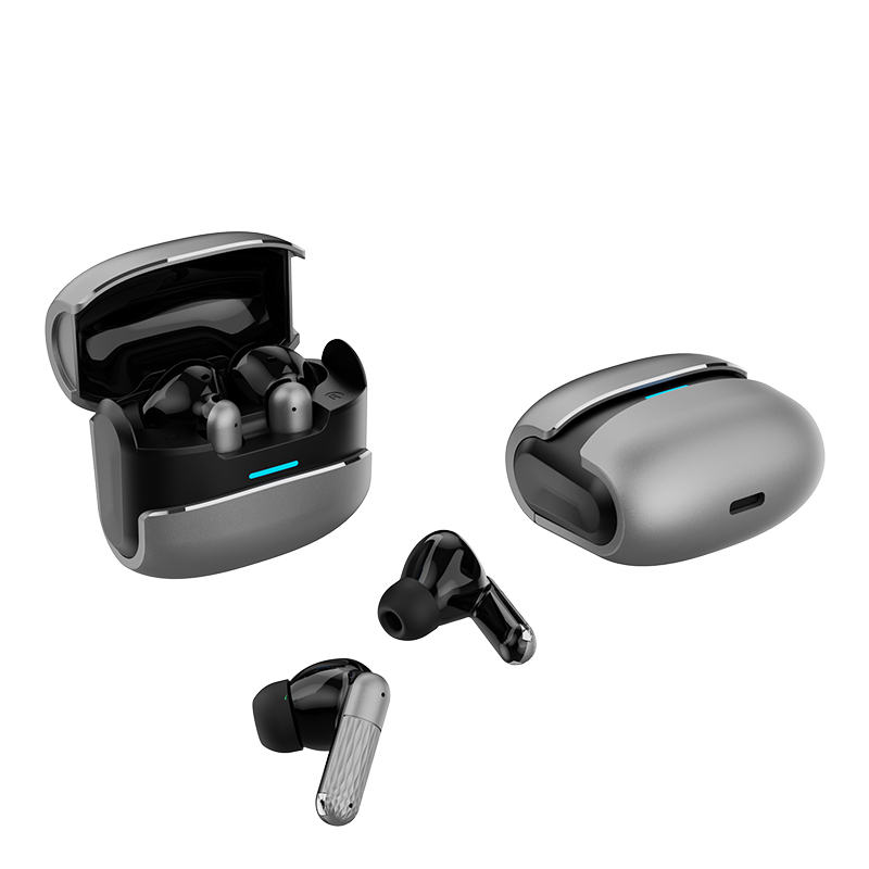 Metal-Cased Bluetooth Earphones with Dual Ear Stereo Sound