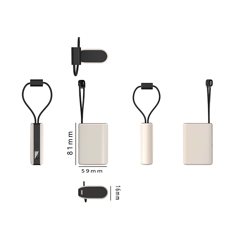 22.5W Fast Charging Power Bank with 10000mAh Built-in Cable