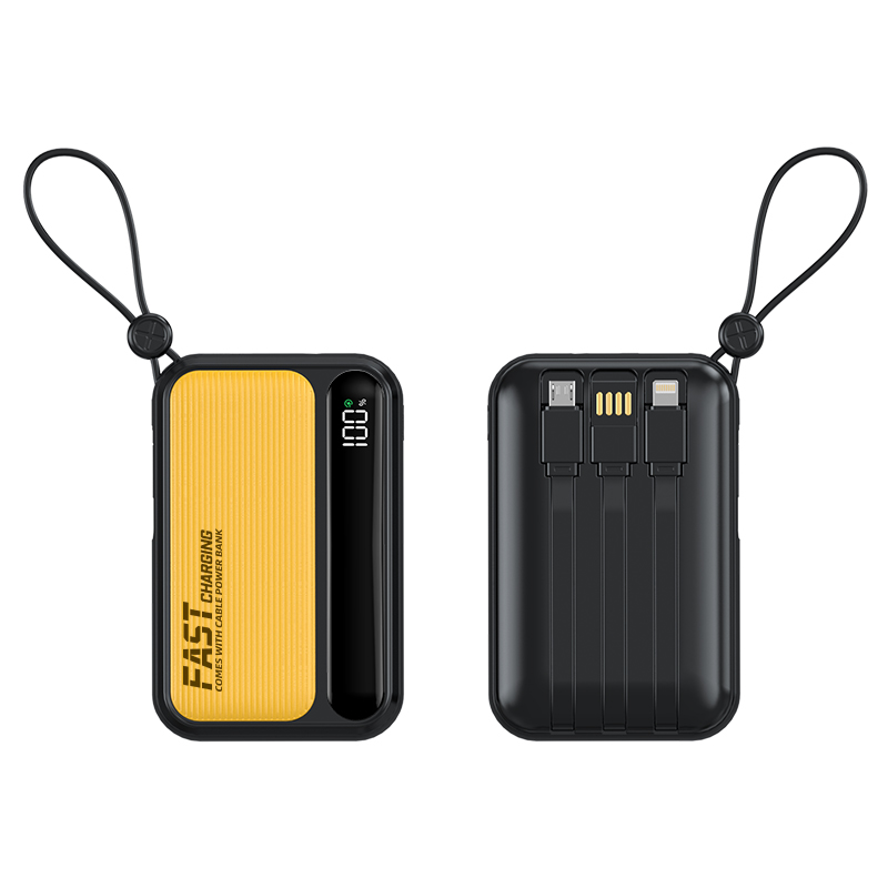 120W Portable Mini Power Bank Built-in Data Cable
