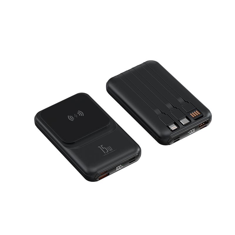 Mini Magnetic Built-in Cable Power Bank with Super Fast Charging