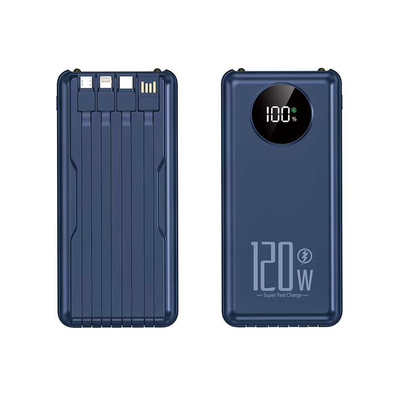 Large Capacity, Compact, Portable, with Built-in Power Cord, Portable Power Bank