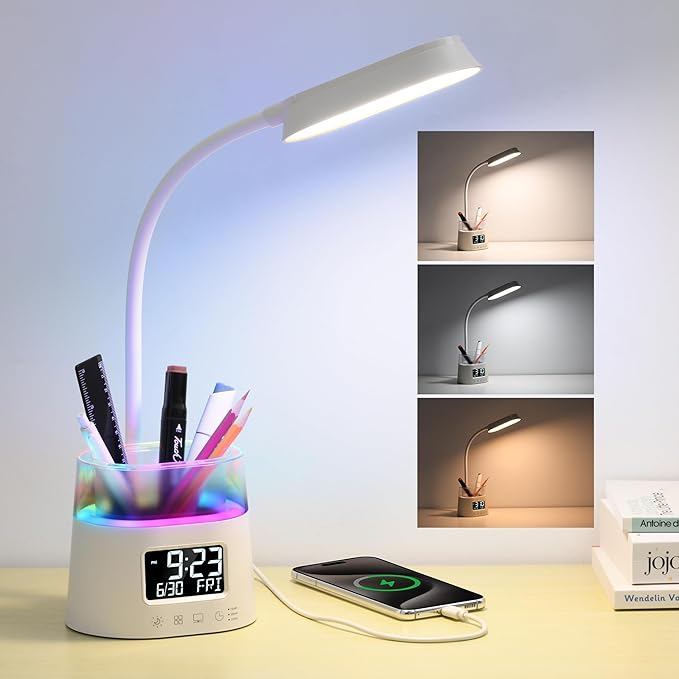Flexible LED Desk Lamp with Display