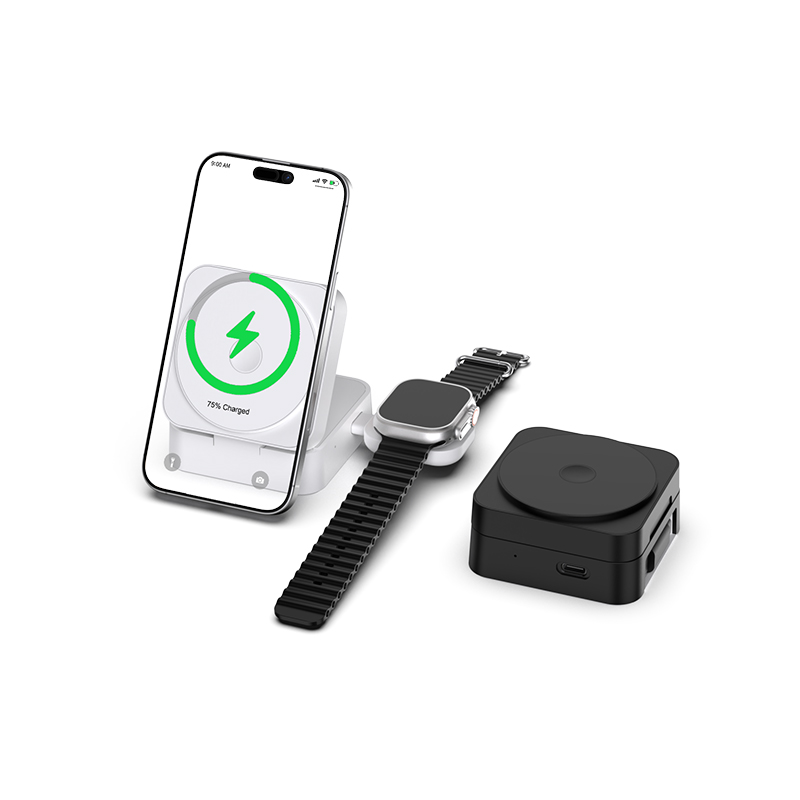 Foldable Three-in-one Multifunctional Magnetic Wireless Charging Cable